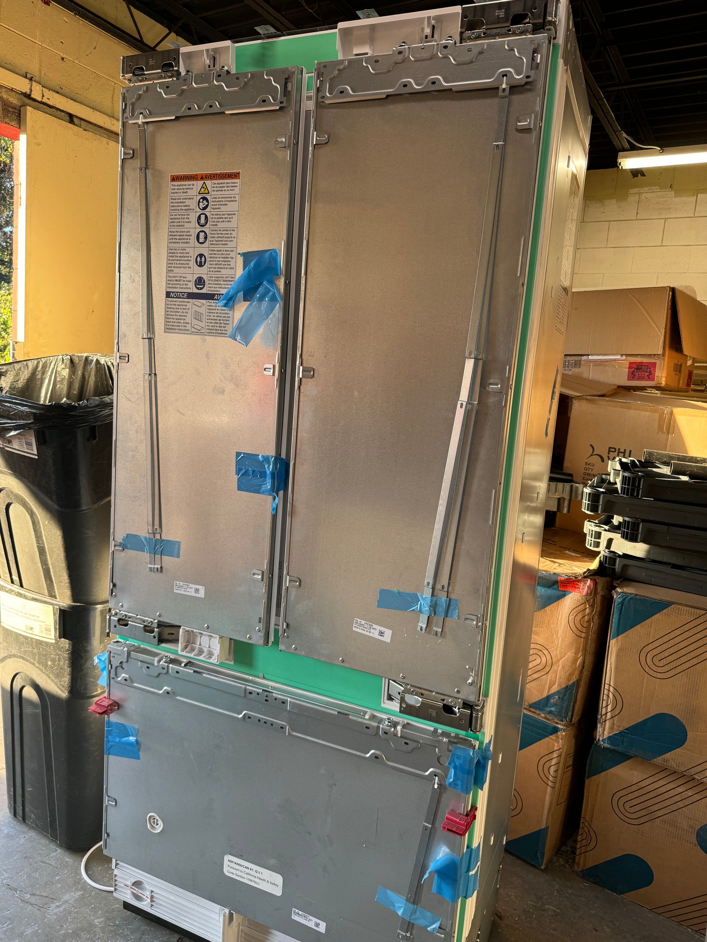 THERMADOR built in 19.5 cb new fridge freezer pickup only , custom door panels not included.