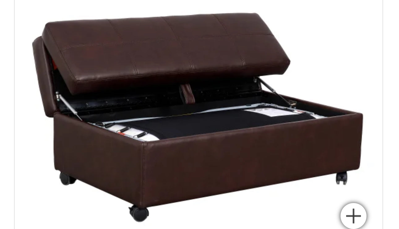 Bed ottoman , pull out bed. Compact designs .