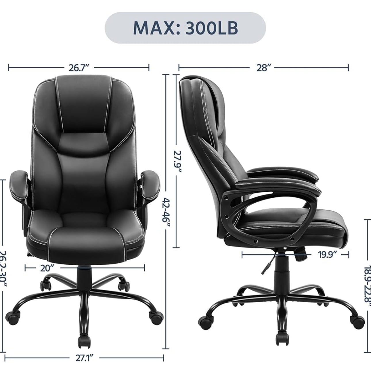 Black executive desk chair new inbox, ready to ship, free shipping in the US