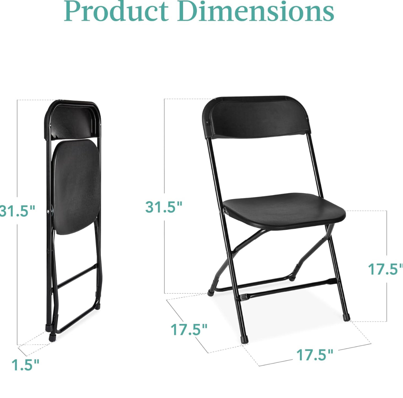 Set of 4 folding chairs black free shipping in the US