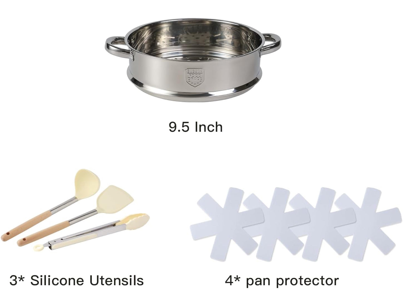 16 pc cookware set free shipping in the US non stick white