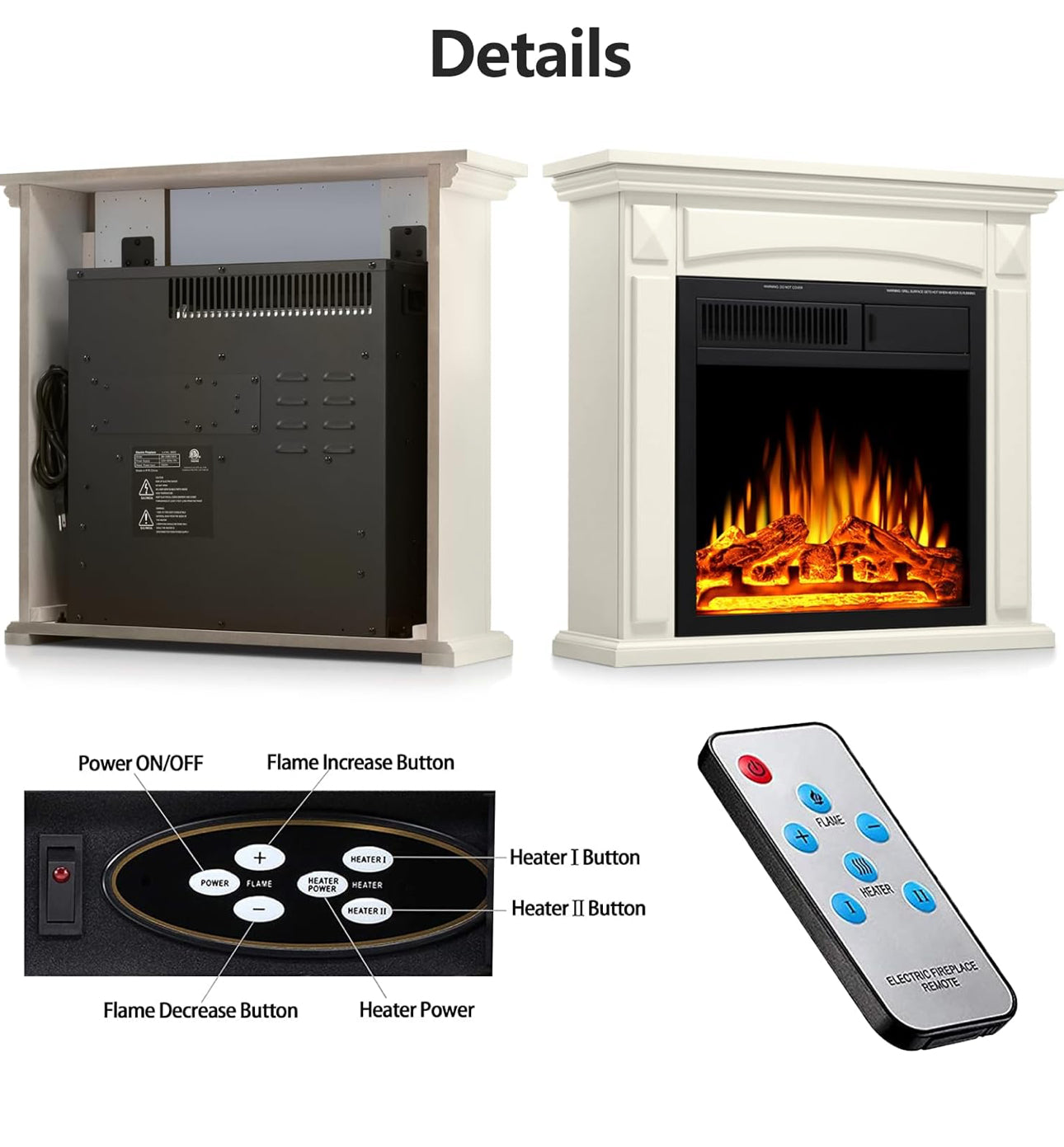 Small Fireplace heater white