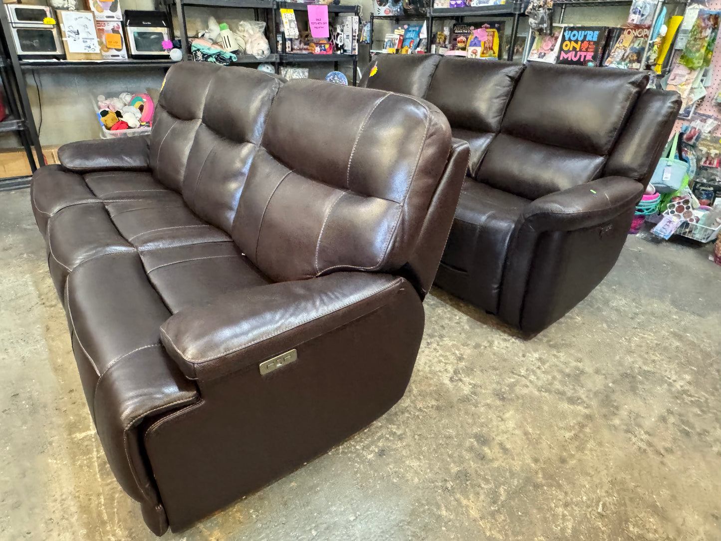 Top grain leather new sofa recliner $799.99each