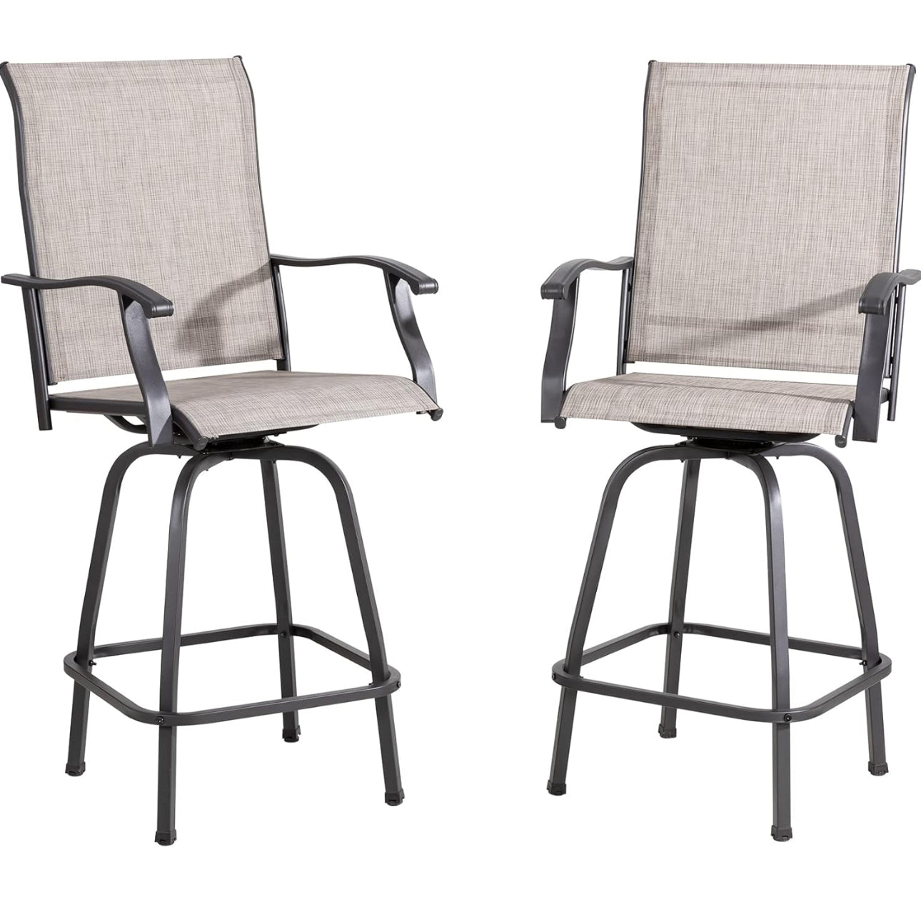 Set of 2 outdoor bar stools fully assembled