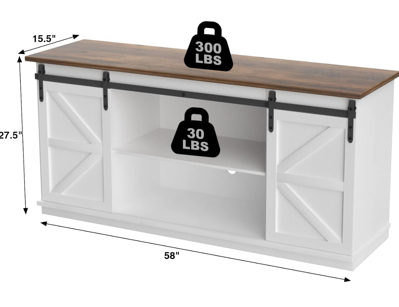 65 inch tv stand barn doors free shipping in the US