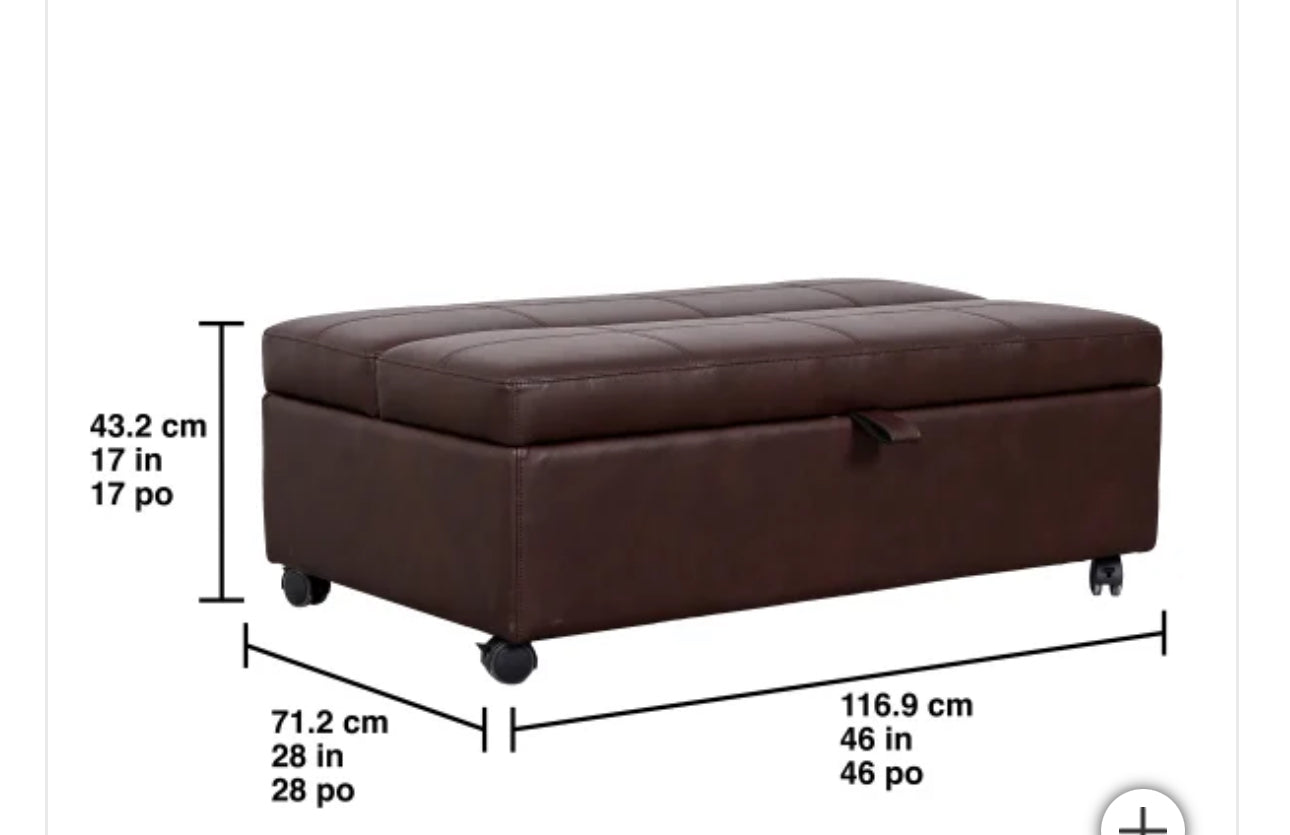 Bed ottoman , pull out bed. Compact designs .