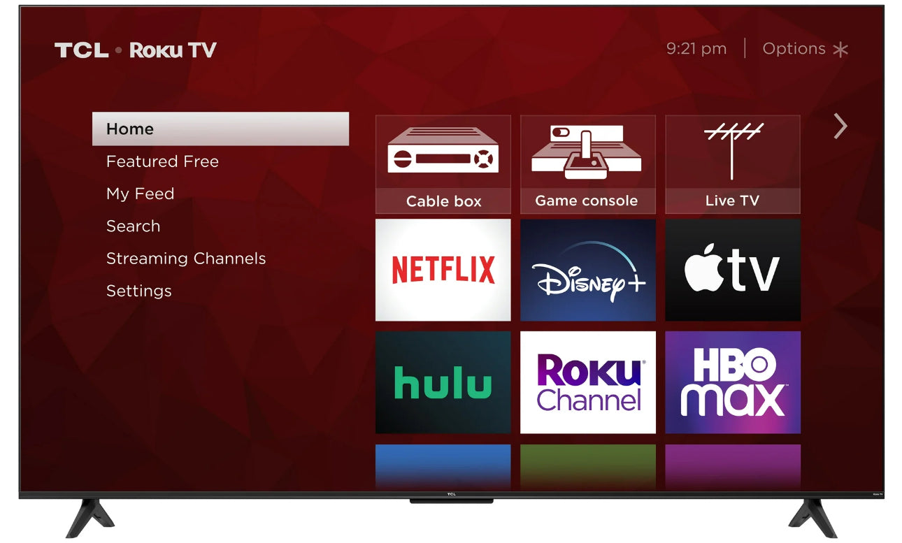 TLC 65 inch new tv Roku free shipping in the US