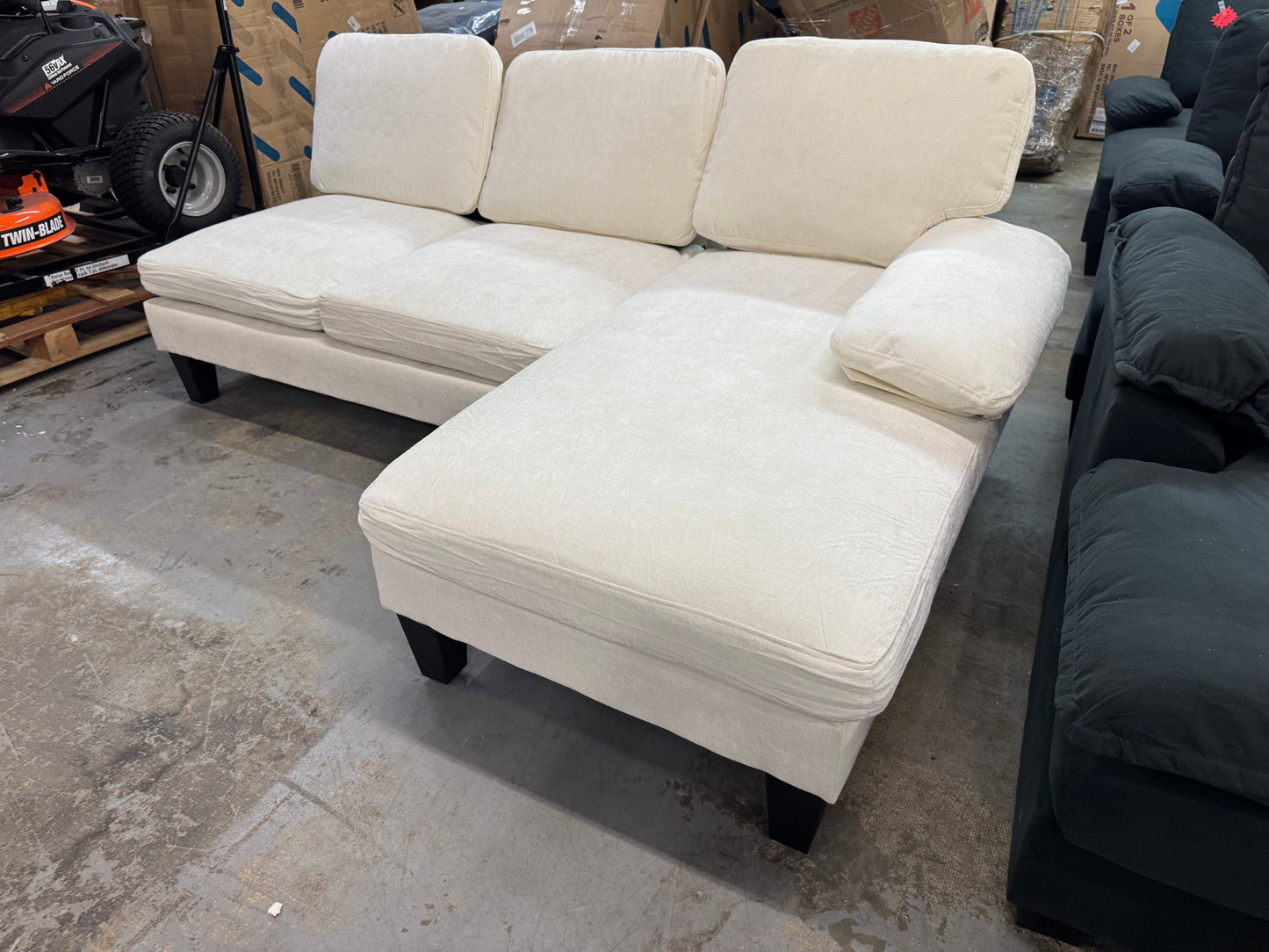 White sectional