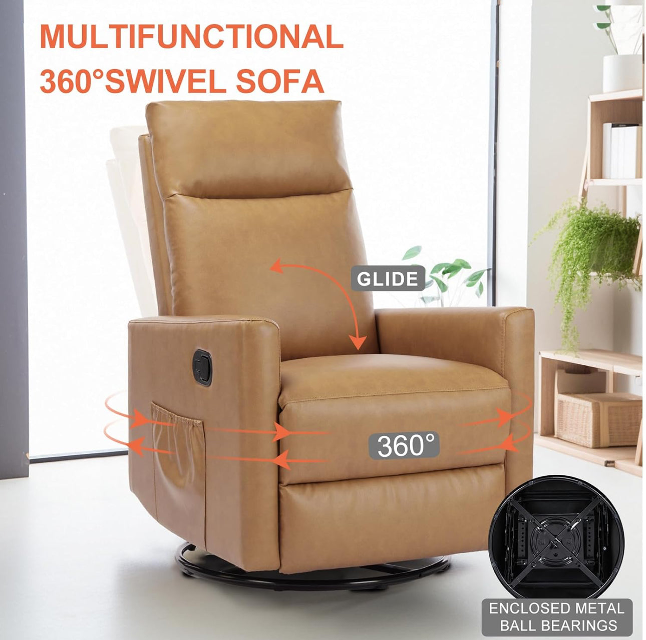 Rock swivel recliner free shipping in the US