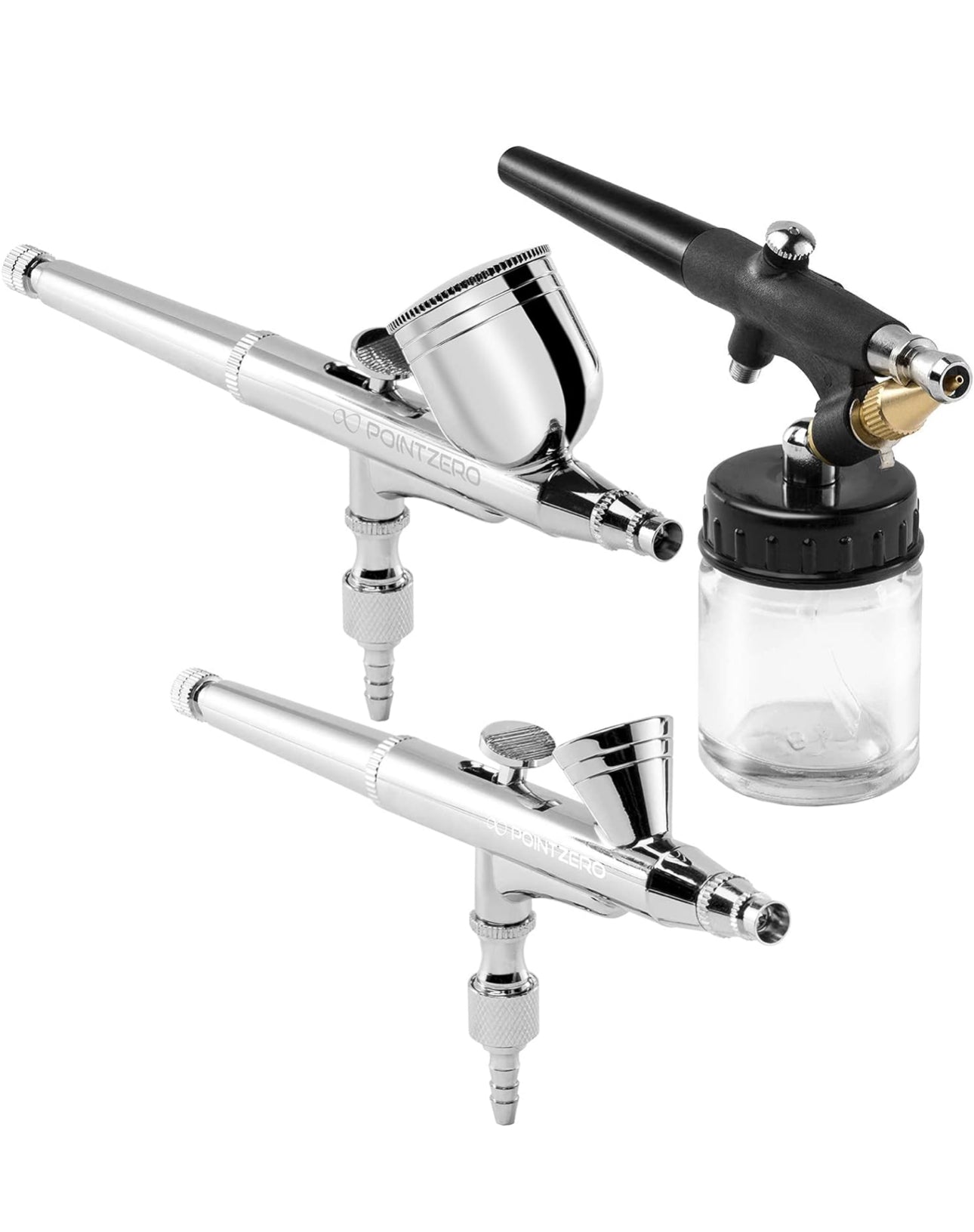 Air brush kit with 2 air guns in box