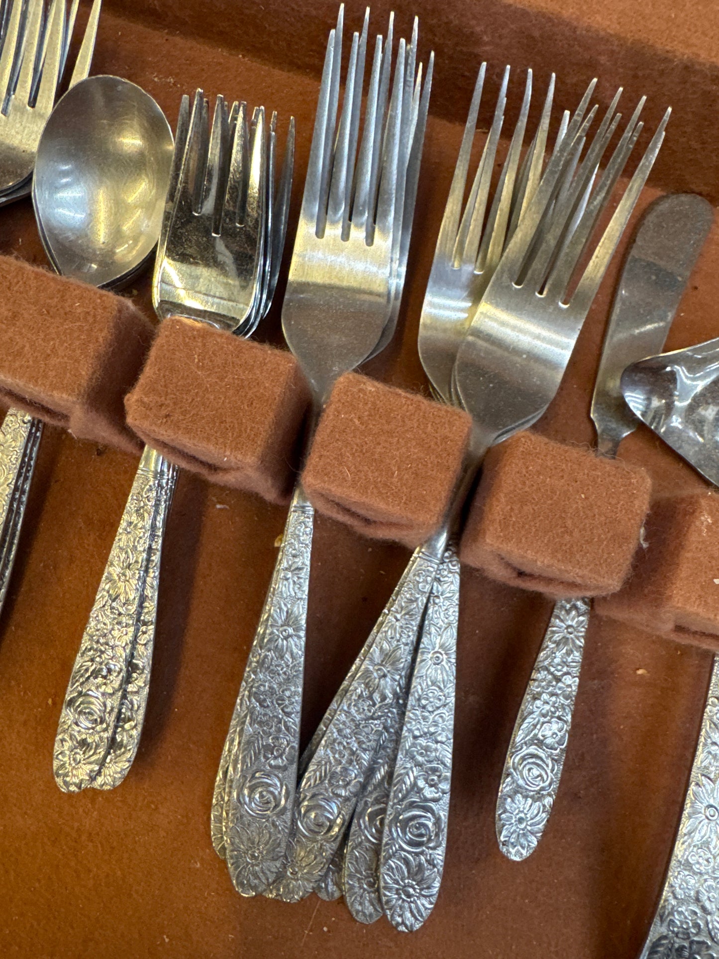 44 pc vintage silverware