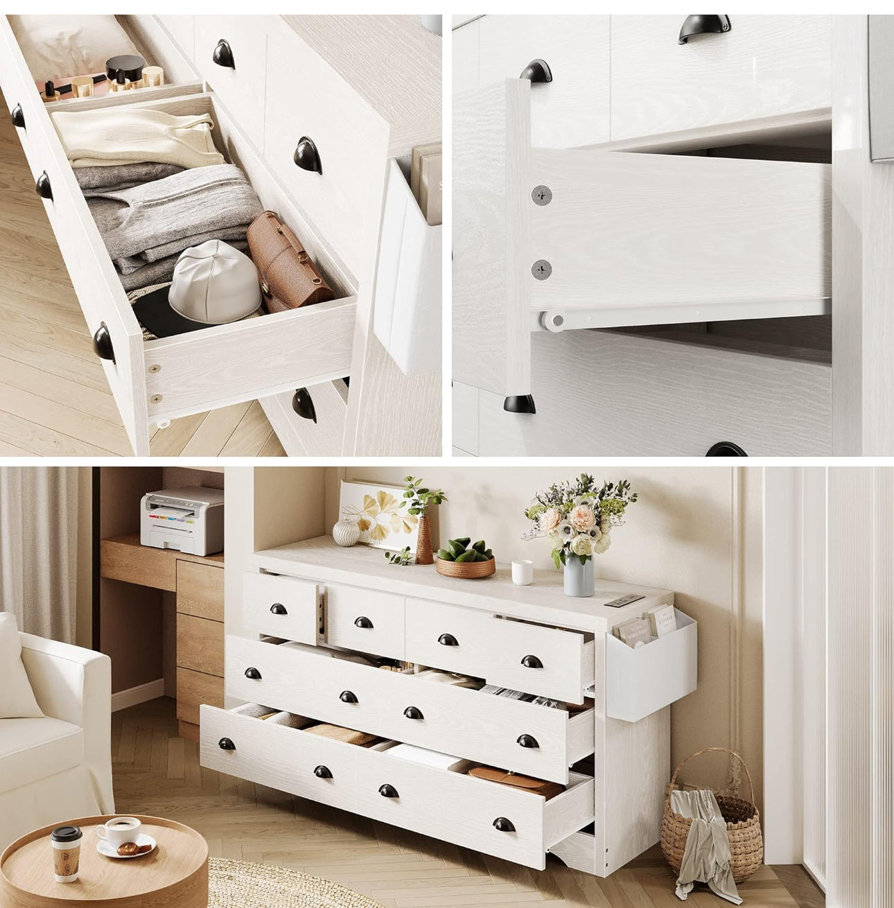 White dresser 8 drawer free shipping in the US