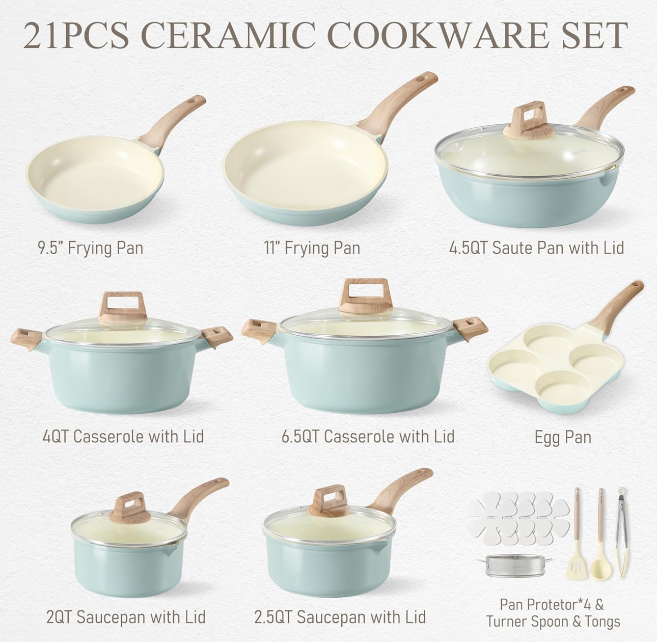 Blue 21 pc kitchen set new free shipping in the US