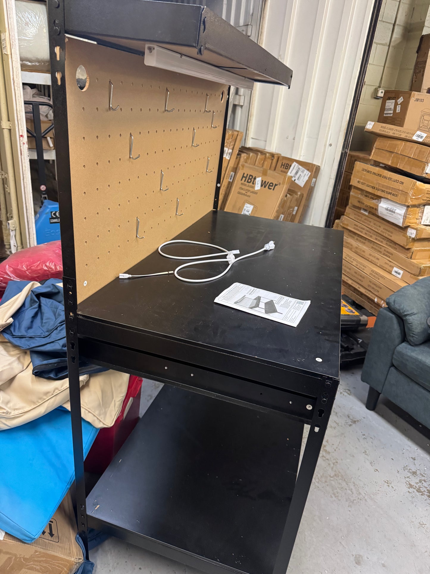 Work bench with LED light