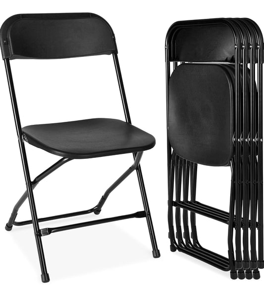 Set of 4 folding chairs black free shipping in the US