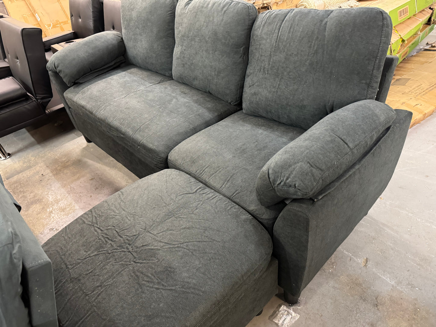 Small sofa with ottoman