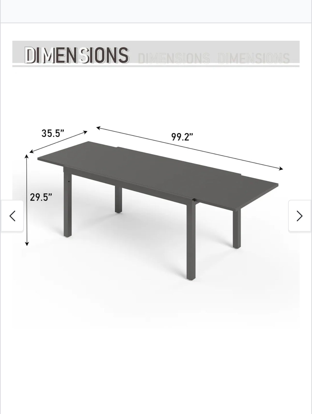 Outdoor metal table new in box