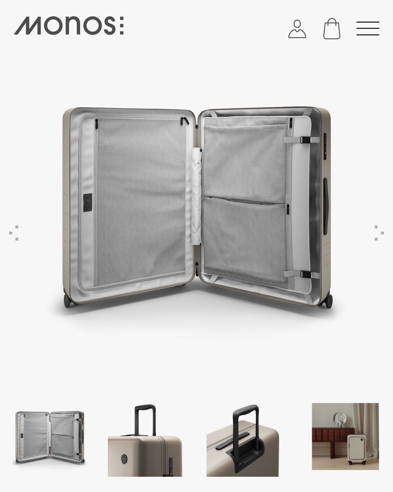 Monos large check in bag