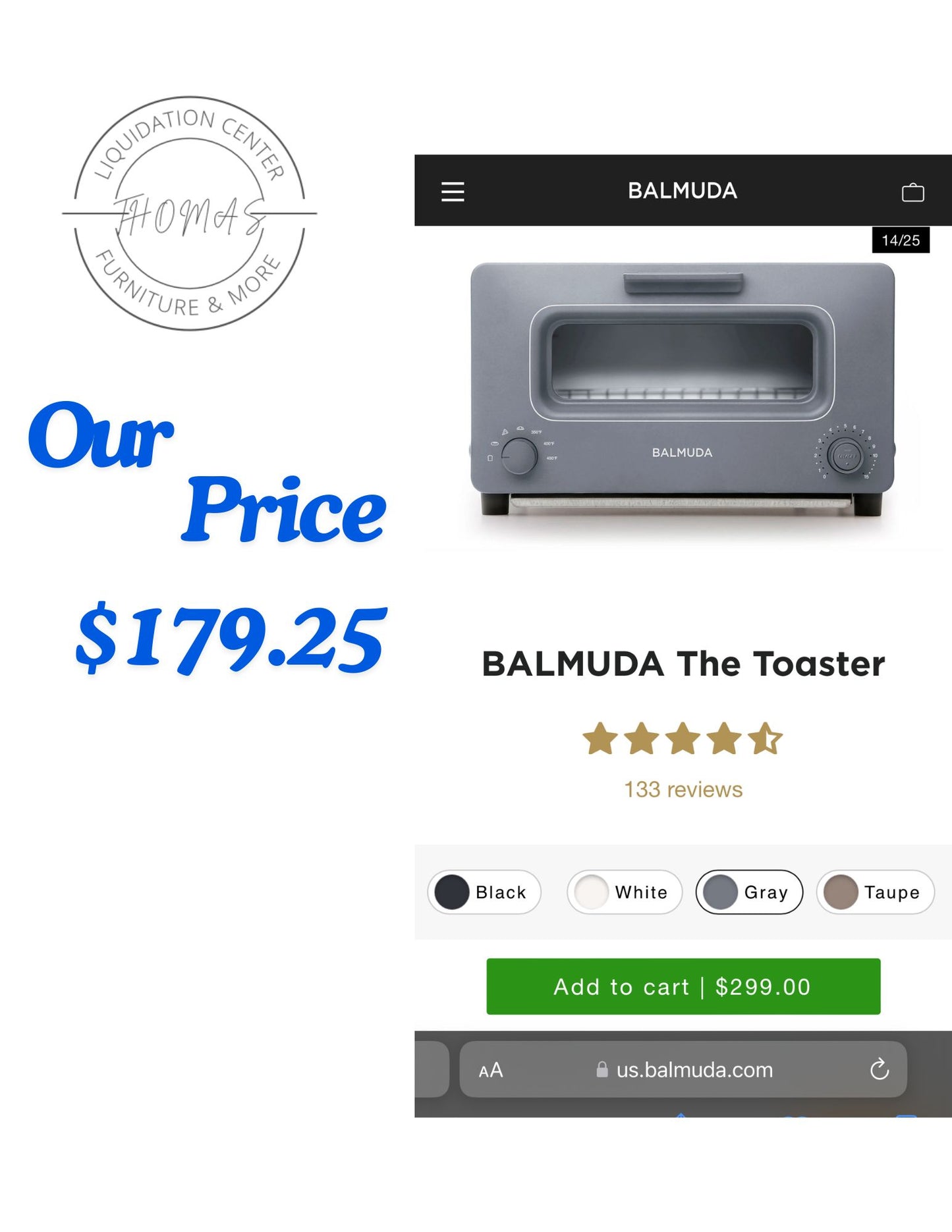 Balmuda toaster grey