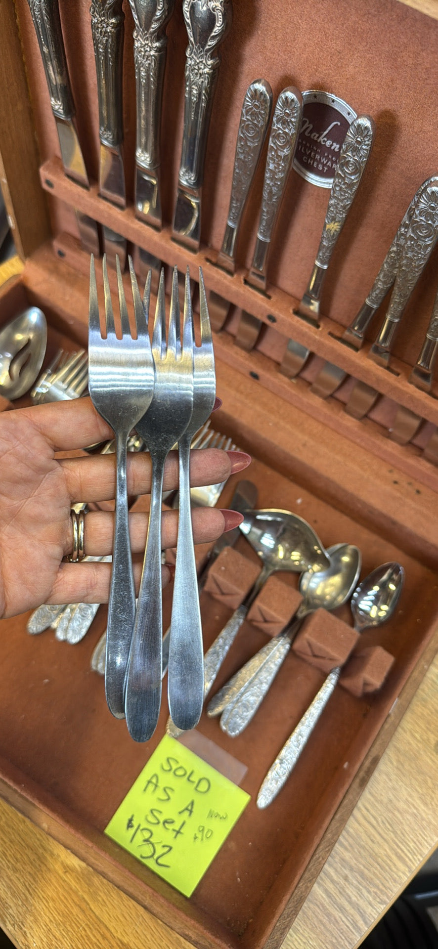 44 pc vintage silverware
