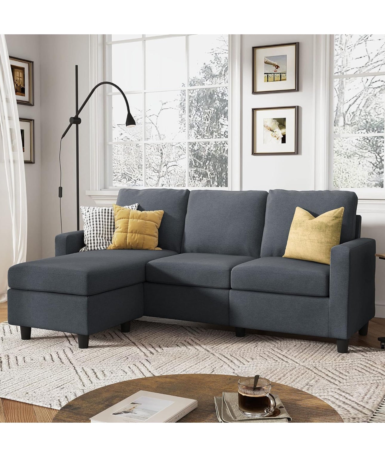 Small sofa with ottoman new comes assembled