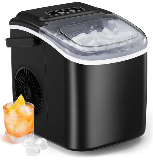 Counter top ice maker black