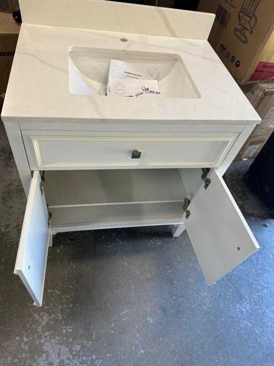 30 inch white bathroom vanity