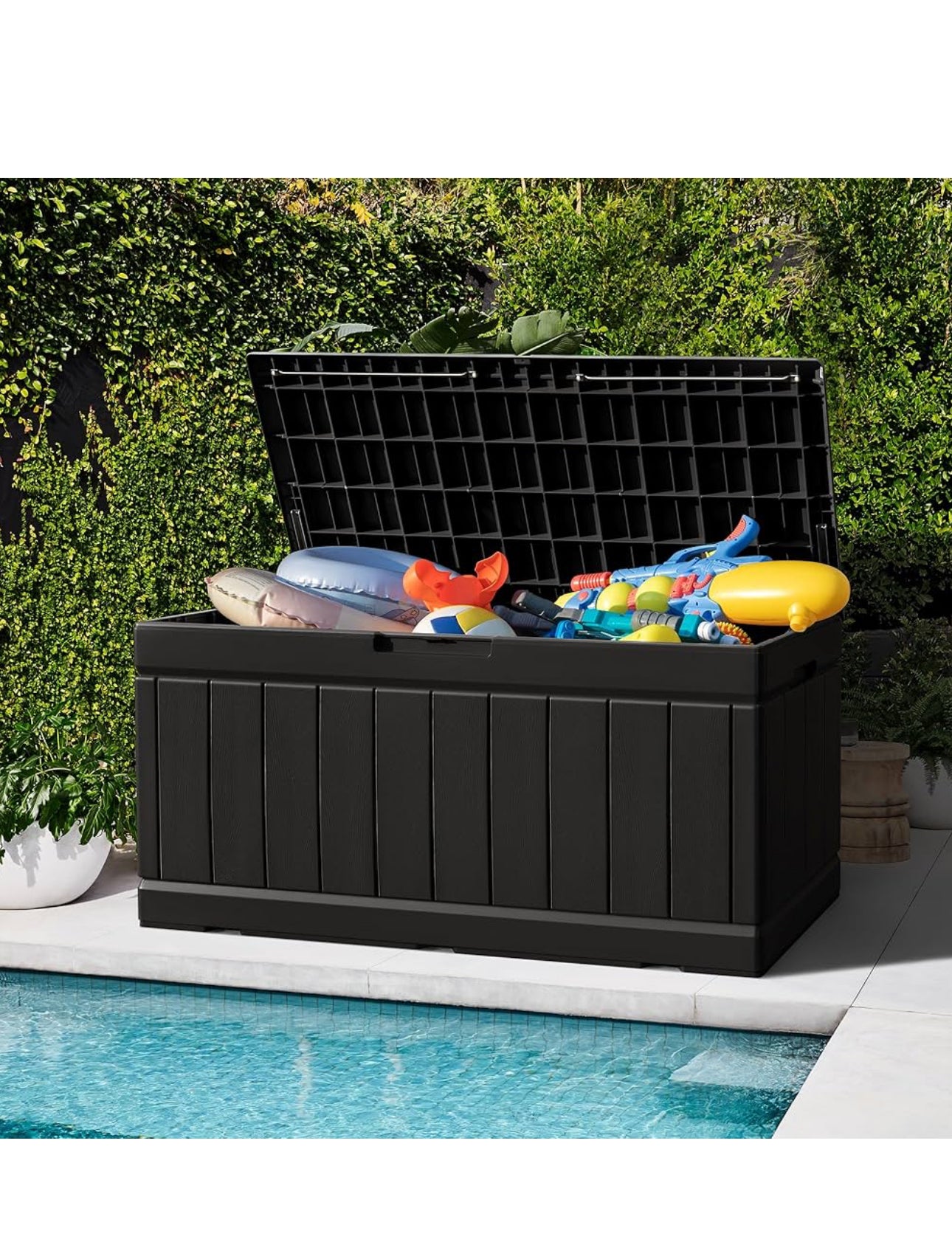 Large outdoor storage deck box , waterproof. In box