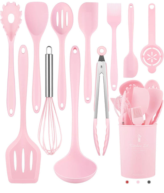 12 pink kitchen utensils free shipping in the US