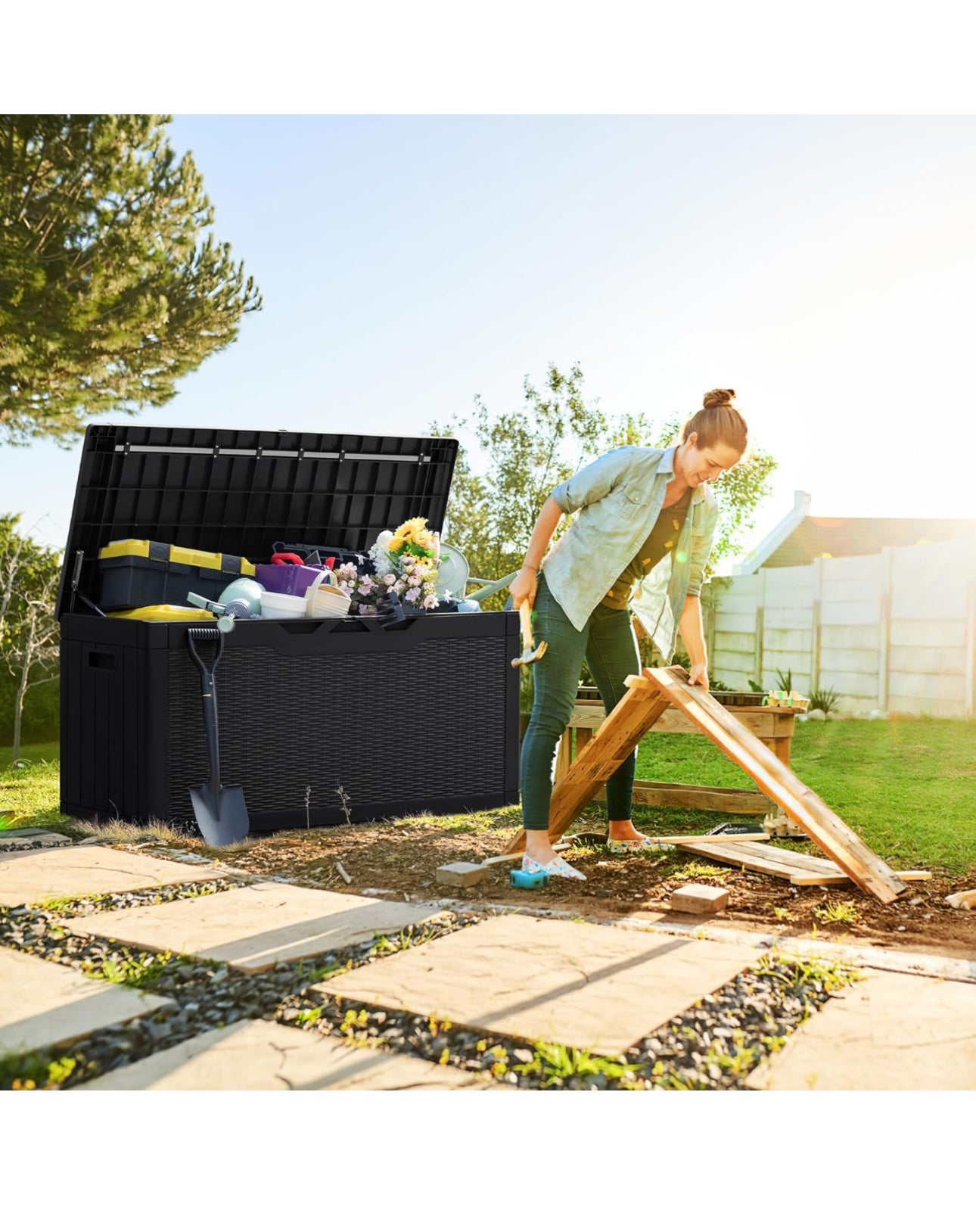 Outdoor storage box waterproof free shipping