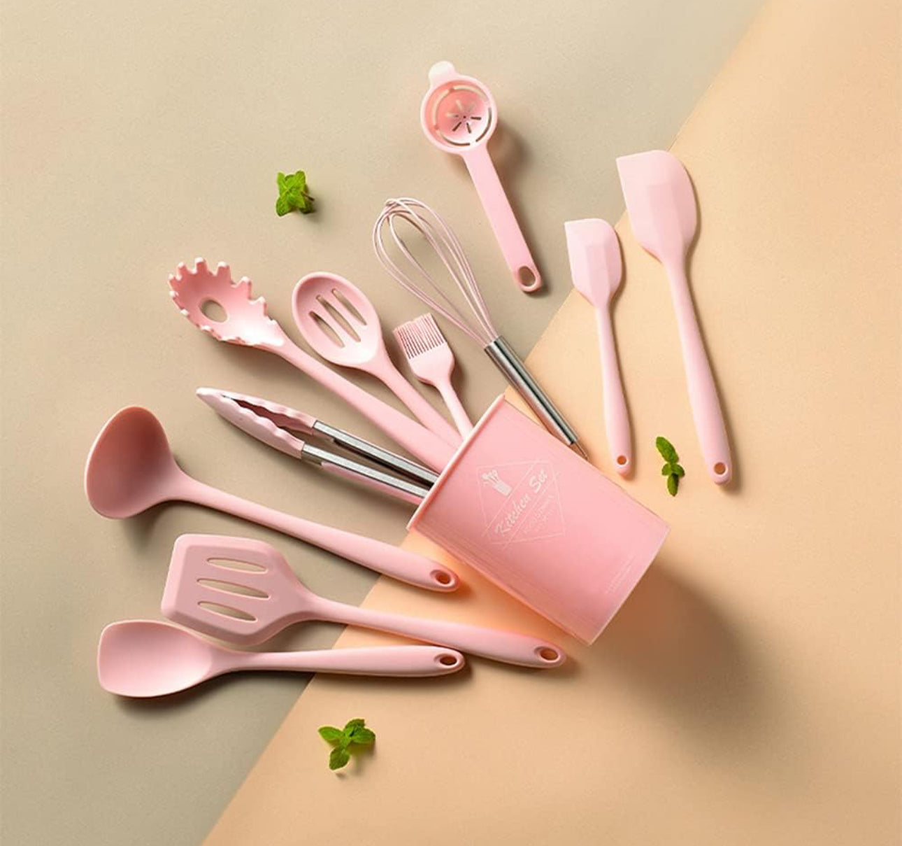 12 pink kitchen utensils free shipping in the US