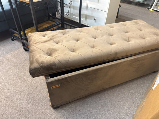 Storage ottoman brown