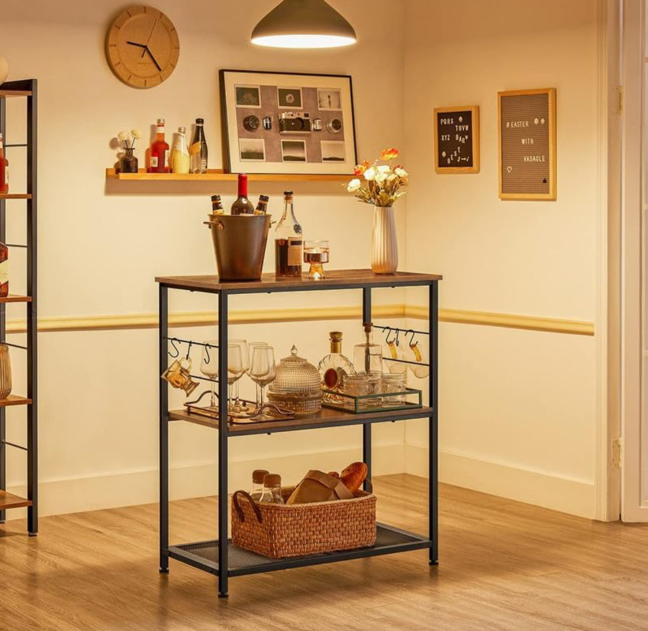 Brown and black Kitchen island