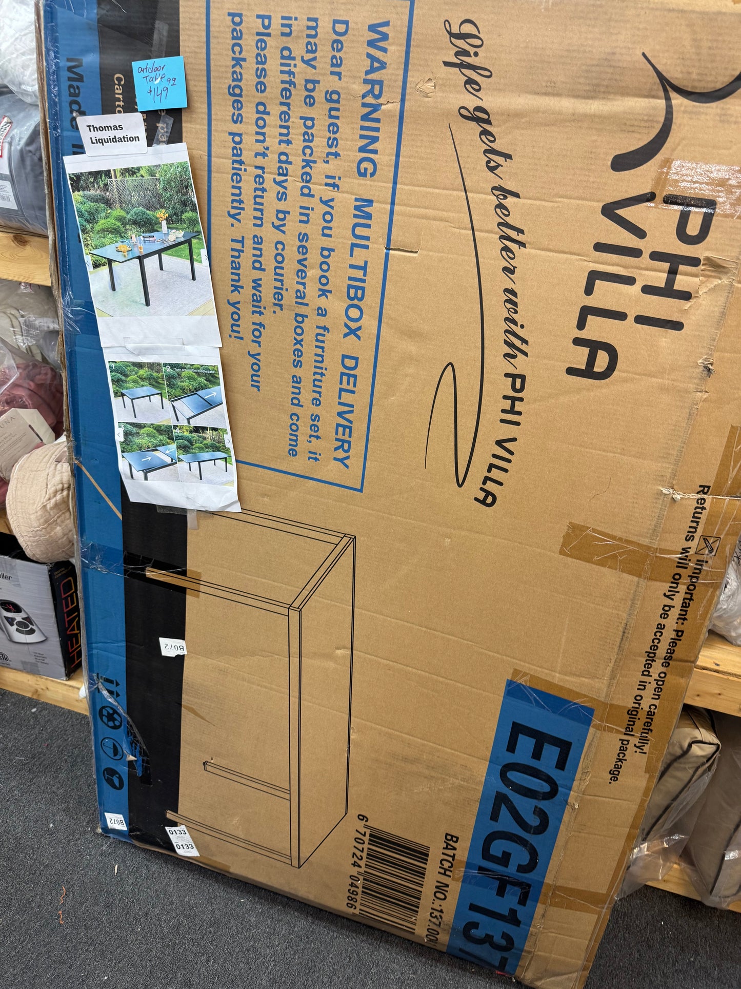 Outdoor metal table new in box