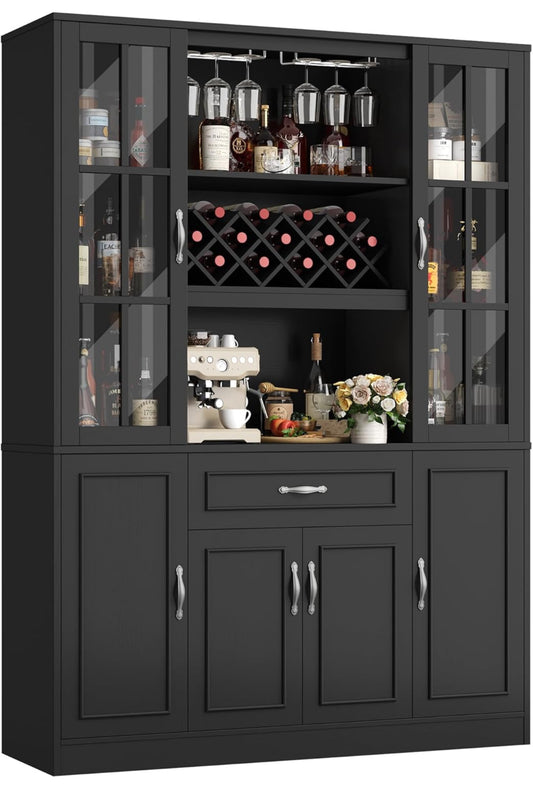 Black cabinet , pantry , coffee bar, wine bar. In box . Free shipping in the US