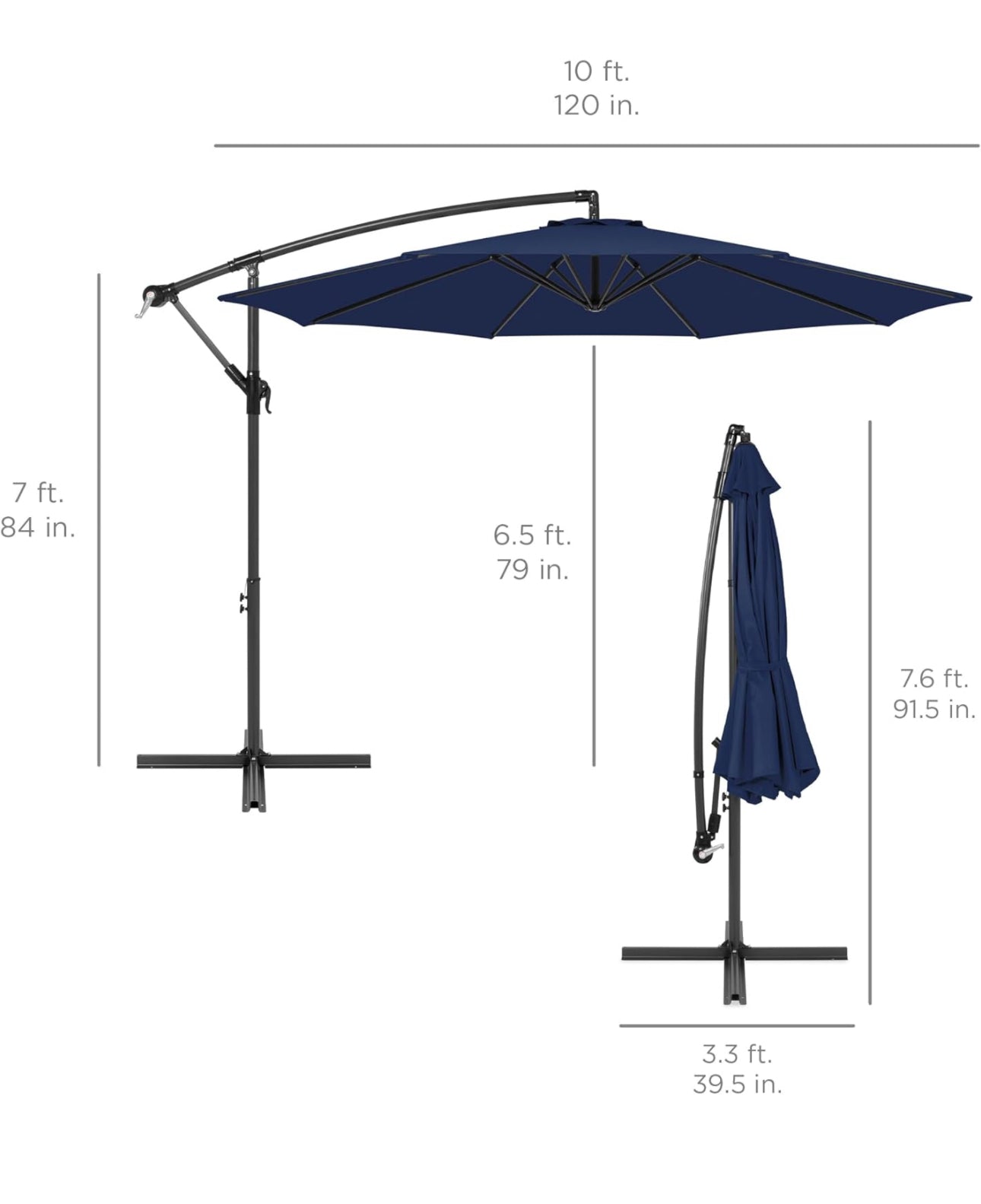 Outdoor umbrella With stand navy