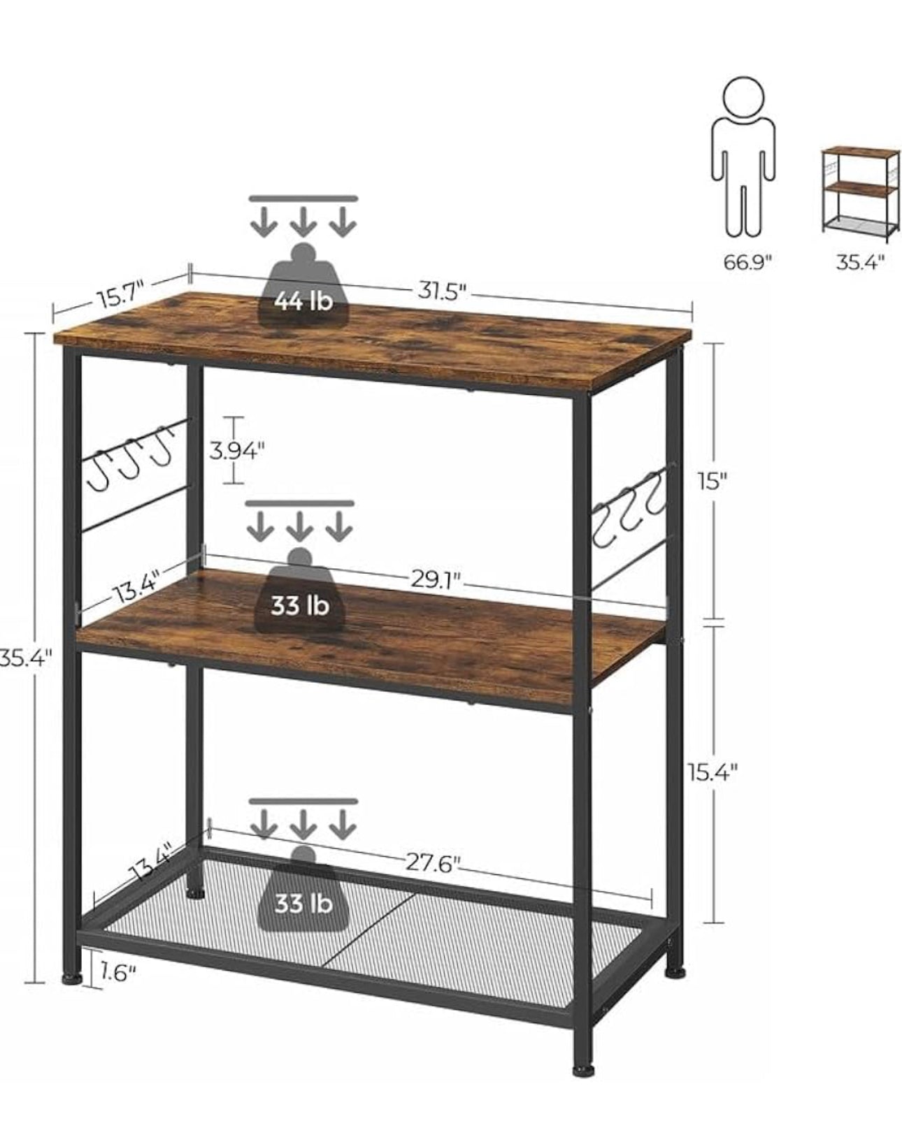 Brown and black Kitchen island