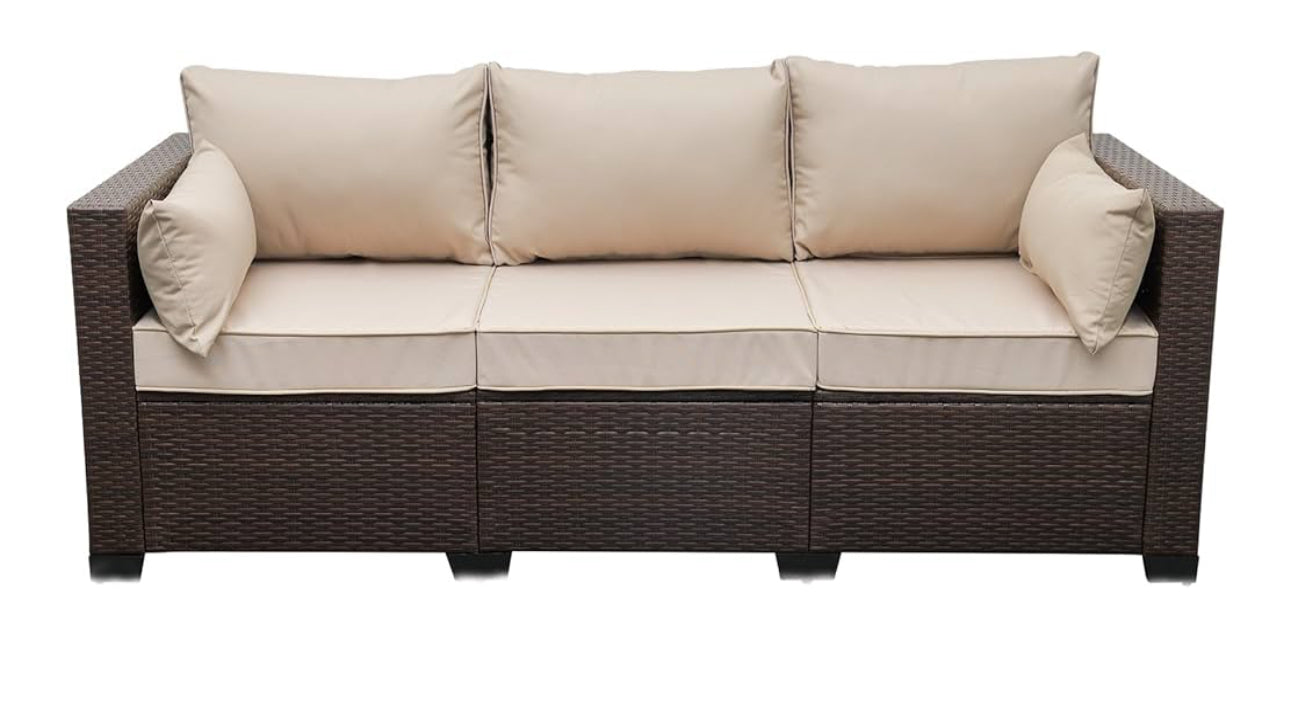 3 seat sofa outdoor patio wicker free shipping in the US free .