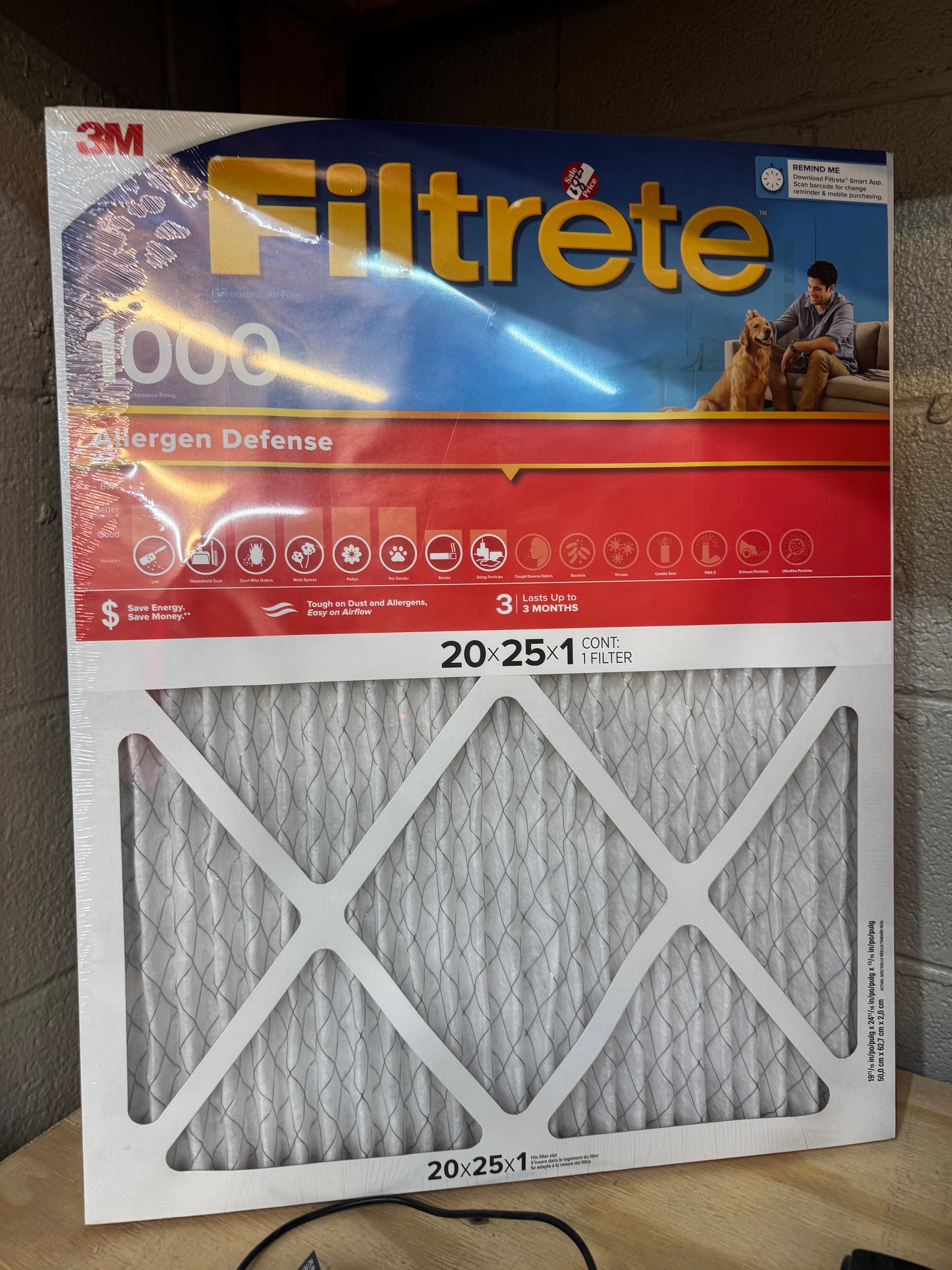 Allergen defense filter 20x 25 x1