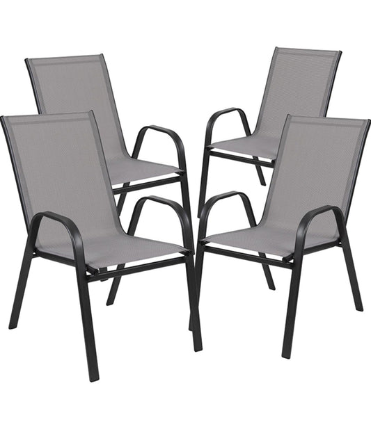 Set of 4 outdoor chairs new in box