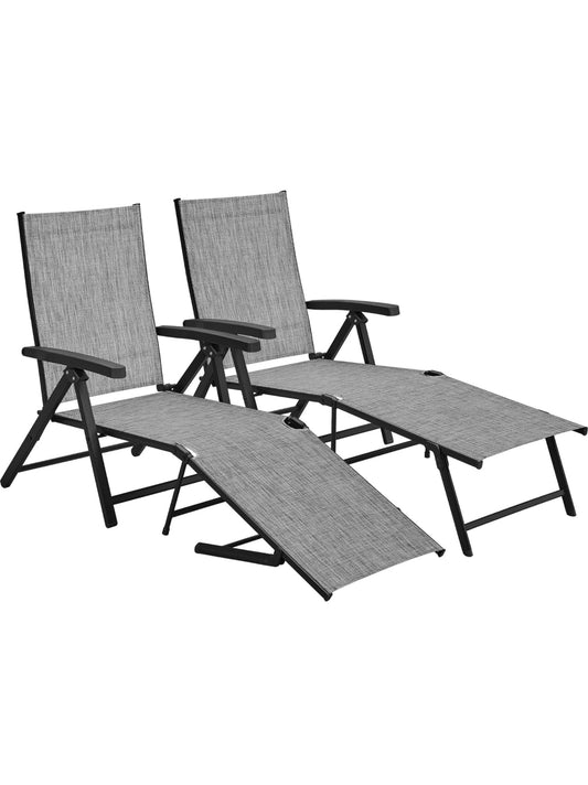 Outdoor mash lounge chairs set of 2