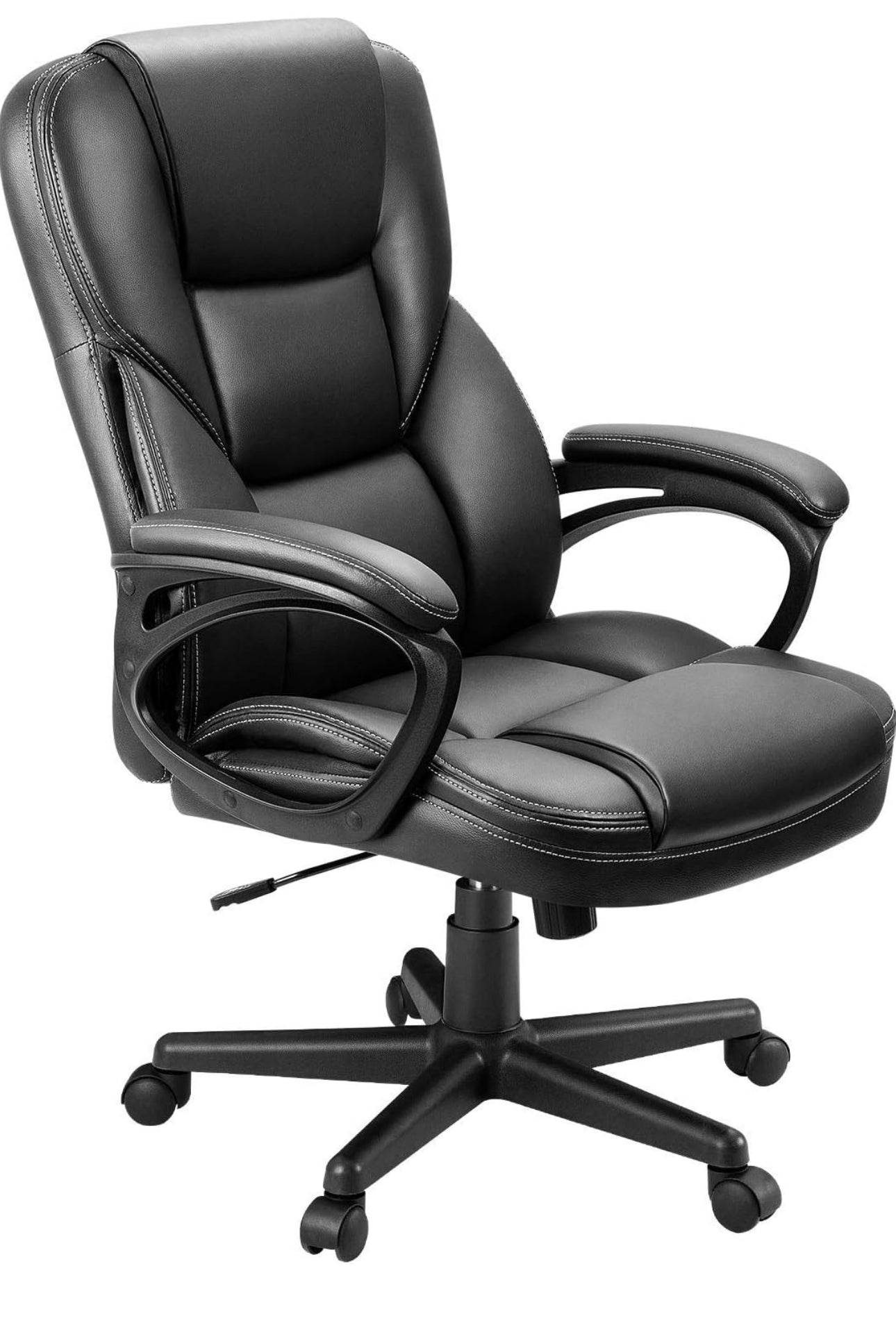 ￼Black leather high back desk chair