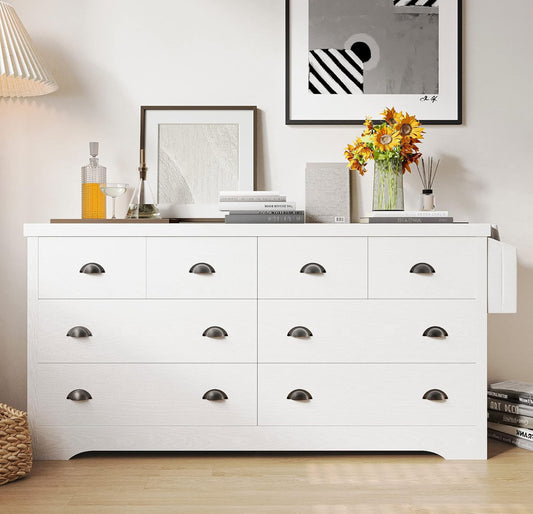 White dresser 8 drawer free shipping in the US