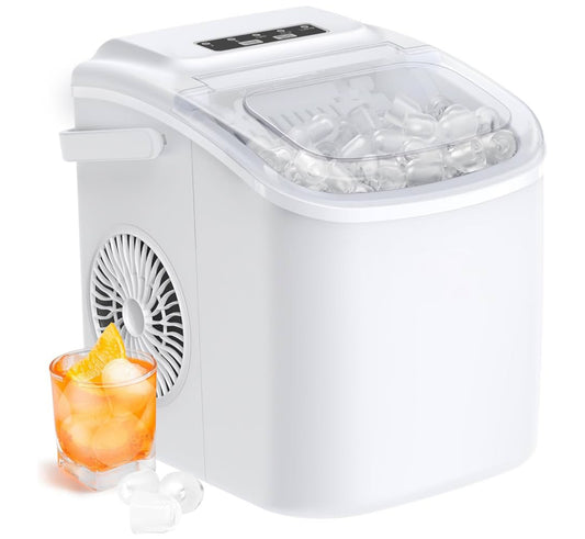 Countertop ice machine white