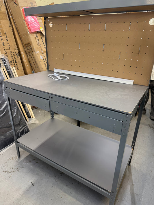 Work bench grey with led light
