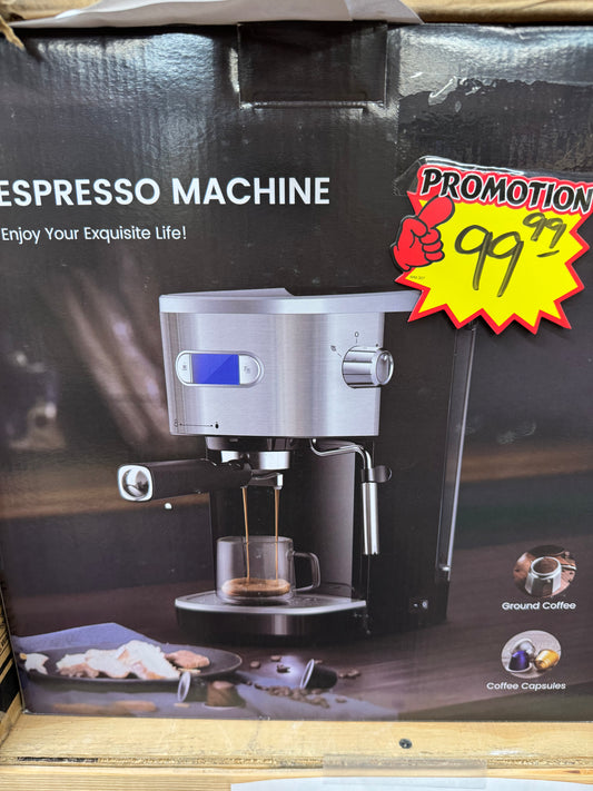 Espresso machine ground coffee or coffee capsules